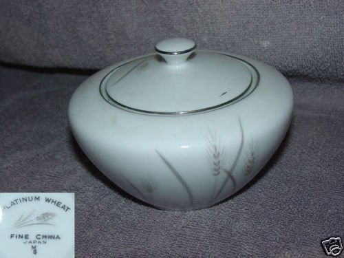 Fine China of Japan Platinum Wheat 1 Sugar Dish Bowl