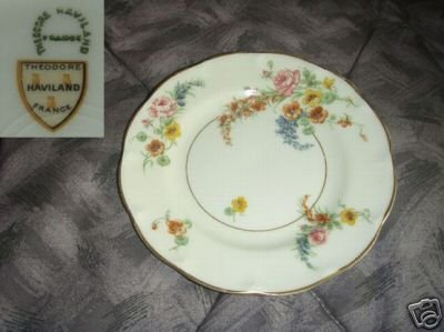 Theodore Haviland Gladiola 5 Bread and Butter Plates