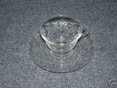 Fostoria Sprite 2 Footed Cup and Saucer Sets