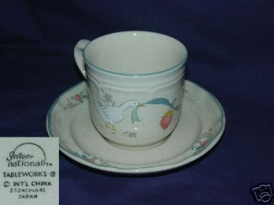 International Tableworks Marmalade 3 Cup Saucer Sets