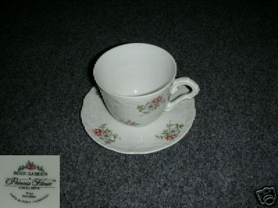 Princess House Rose Garden 6 Cup and Saucer Sets