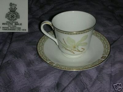 Royal Doulton White Nile 2 Cup and Saucer Set