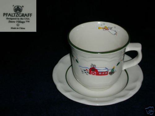 Pfaltzgraff Snow Village 3 Cup and Saucer Sets