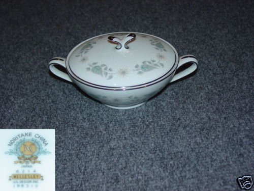 Noritake Wellesley 1 Sugar Dish ( Bowl ) with Lid