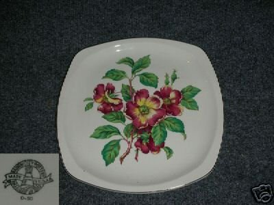 Paden City Rosewood 4 Square Plates