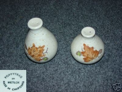 Metlox Woodland Gold Salt & Pepper Set