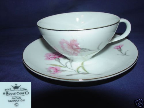 Royal Court Carnation 1 Cup and Saucer Sets