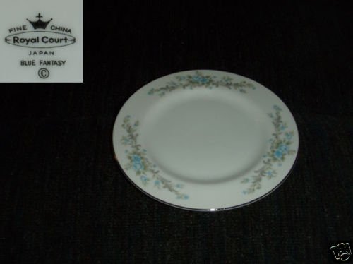 Royal Court Blue Fantasy 7 Bread and Butter Plates