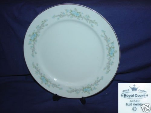 Royal Court Blue Fantasy 4 Luncheon Plates