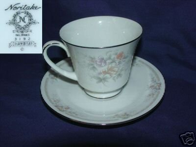 Noritake Chambray 1 Cup and Saucer Set