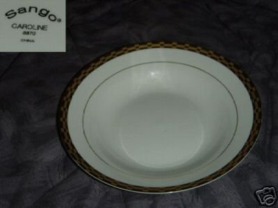 Sango Caroline 4 Rimmed Soup Bowls