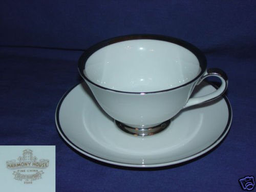 Harmony House / Sears Silver Rhapsody 3 Cup Saucer Sets