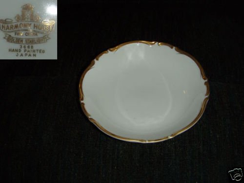 Harmony House / Sears Golden Starlight 4 Soup Bowls