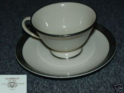 Gorham Rose Tapestry 4 Cup and Saucer Sets - MINT