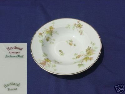 Haviland Limoges Autumn Leaf 2 Rimmed Soup Bowls - MINT