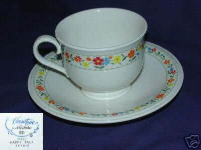 Noritake Happy Talk 1 Cup and Saucer Set
