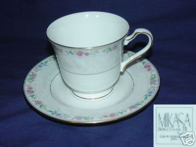 Mikasa Floral Lace 2 Cup and Saucer Sets