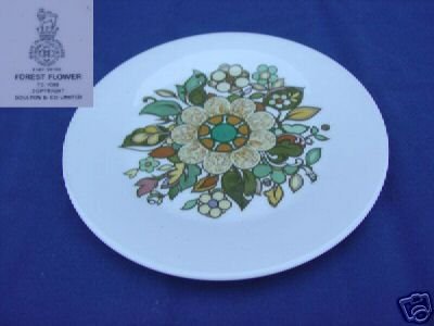 Royal Doulton Forest Flower 4 Salad Plates - MINT