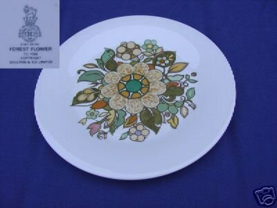 Royal Doulton Forest Flower 4 Dinner Plates - MINT