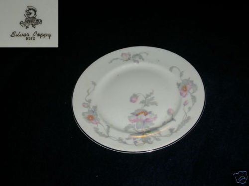 Warwick Silver Poppy 1 Bread and Butter Plate