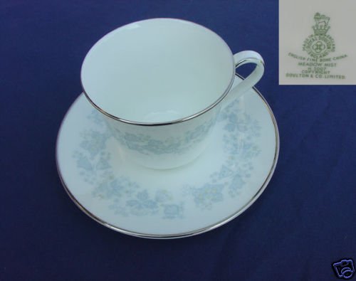 Royal Doulton Meadow Mist 3 Cup and Saucer Sets - MINT