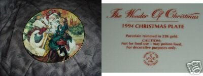 Avon The Wonder of Christmas 1994 Collector Plate