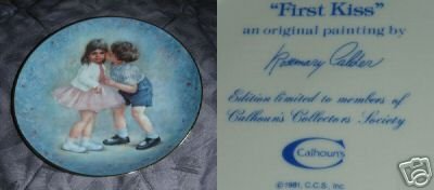 Calhoun's First Kiss by Rosemary Calder Collector Plate