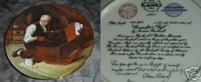 Knowles Collector Plate Grandpa's Gift 1987