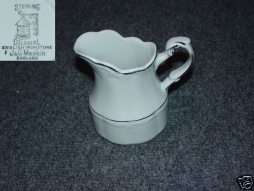 J and G Meakin Silver Baroque 1 Cream Pitcher Creamer