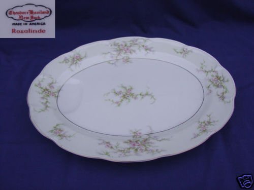 Theodore Haviland NY Rosalinde 1 Oval Serving Platter