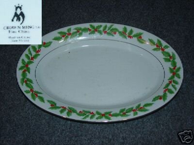 Crown Ming Holly 1 Oval Serving Platter