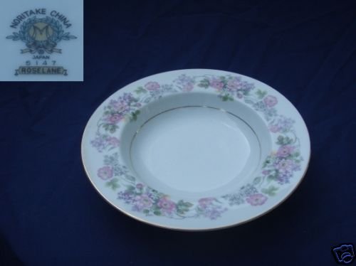 Noritake Roselane 3 Rimmed Soup Bowls