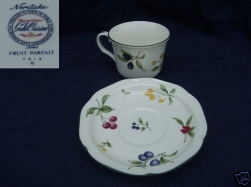 Noritake Fruit Parfait 4 Cup and Saucer Sets