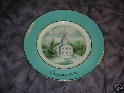 Avon 1974 Christmas Plate Country Church NIB