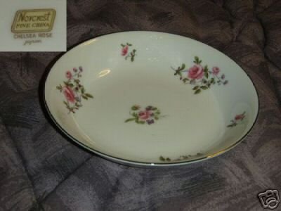 Norcrest Chelsea Rose 4 Fruit Bowls