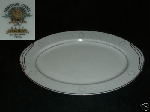 Noritake Graymont 1 Oval Serving Platter - 13 7/8"