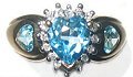 Womens Diamond Topaz Ring