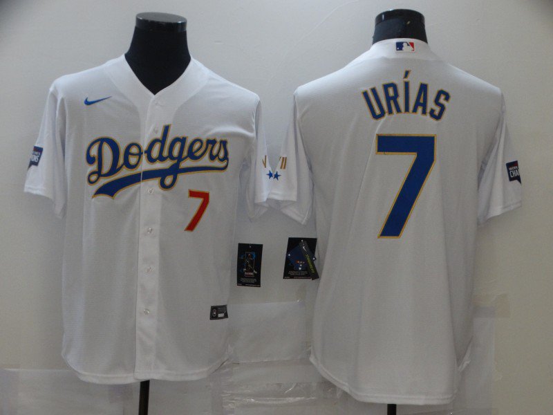 Los Angeles Dodgers 7 Julio Urias 2021 Gold Program Cool Base Number