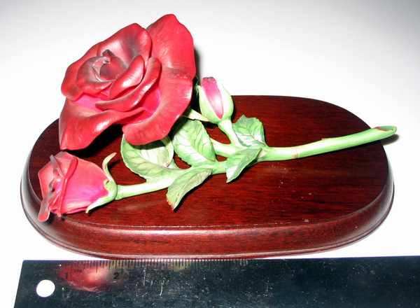 1985 Homco MASTERPIECE PORCELAIN Bone China Red Rose