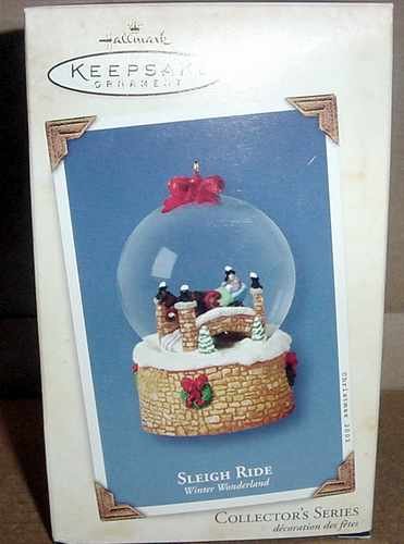 Hallmark 2003 Sleigh Ride Snow Globe - 2nd in Series