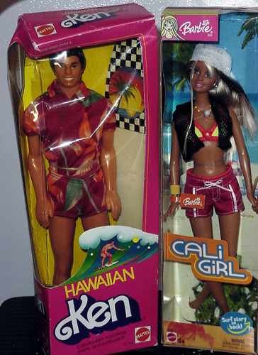 1983 Hawiian Ken, 2003 Cali Girl Barbie, Olympic Barbie