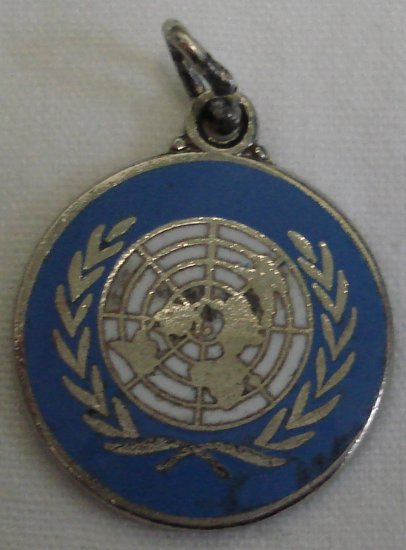 60's Vintage Sterling Enamel UNITED NATIONS EMBLEM Charm
