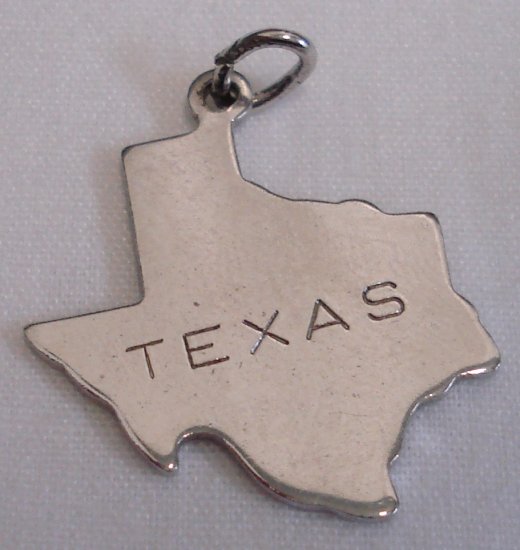 Vintage Automade Sterling TEXAS STATE MAP Charm