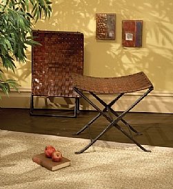 Leather Folding Stool