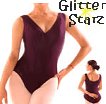 V-Neck Front Square Back Leotard