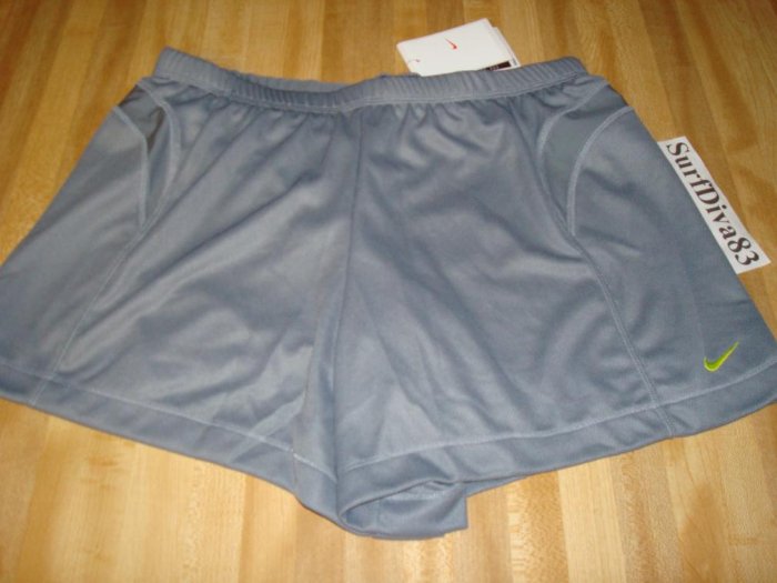 NwT M NIKE DRI-FIT Women 2 in 1 WorkOut Shorts NeW Gray Medium