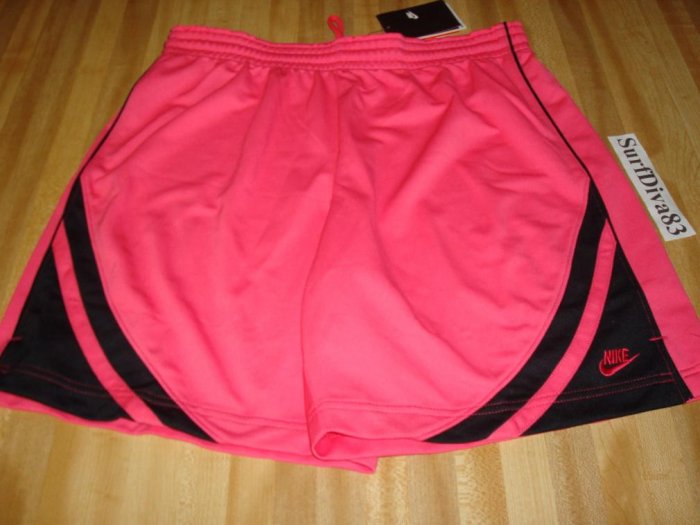 NwT M NIKE DRI-FIT Women Pink Black WorkOut Shorts NeW Medium