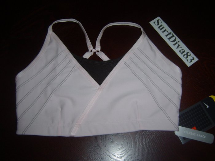 NwT L NIKE Sport Bra Top New Women DRI-FIT SHIBUYA $38 Large Pink
