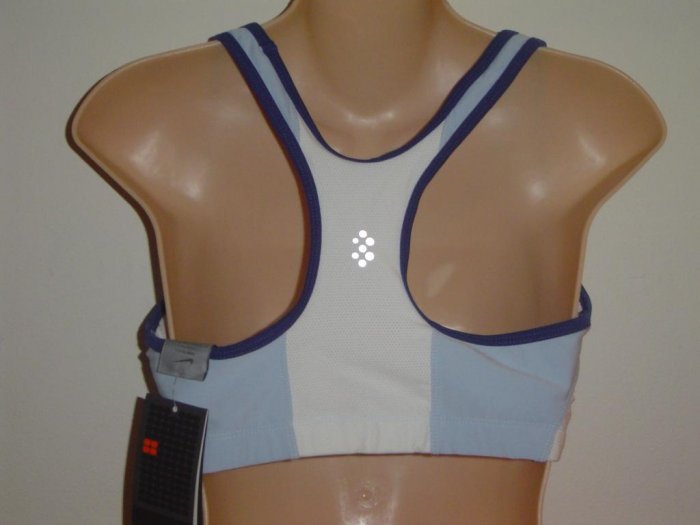 Nwt M NIKE DRI-FIT Women Sport Bra Top Shirt New $36 Medium Blue Acceleration