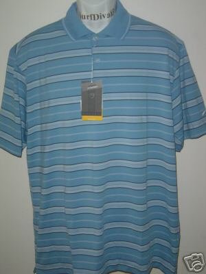 NwT L NIKE GOLF Dri-FIT UV Stripe Polo Top Shirt New 60